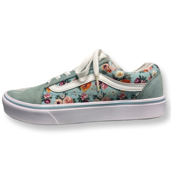 Vans Old Skool Comfort Cushion Floral Sneakers 6 Blue Floral - Picture 2 of 16